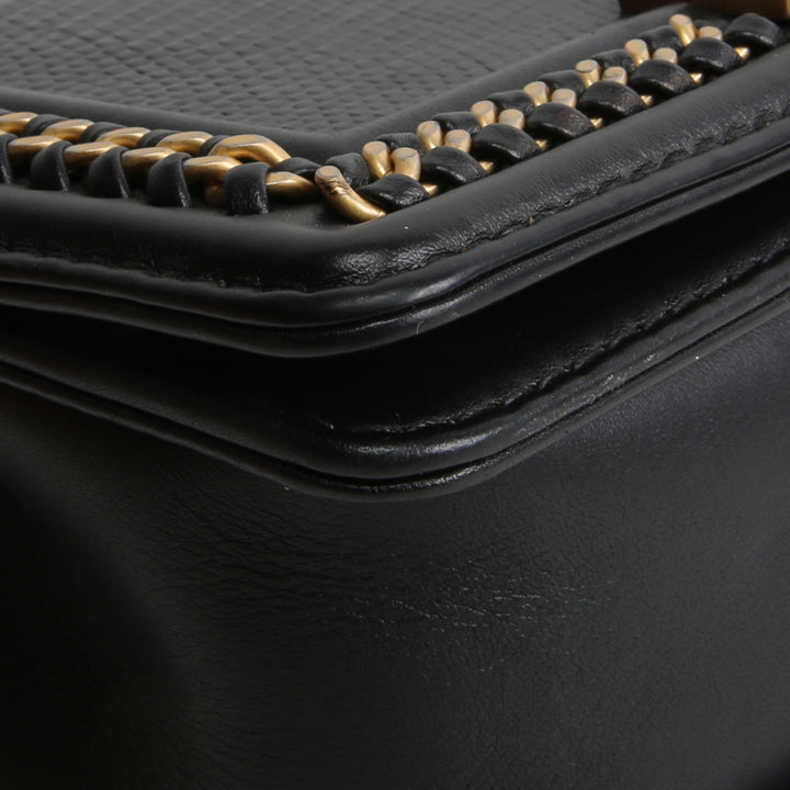 CHANEL Small Lizard Top Handle Boy Bag