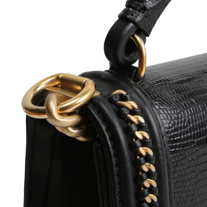 CHANEL Small Lizard Top Handle Boy Bag