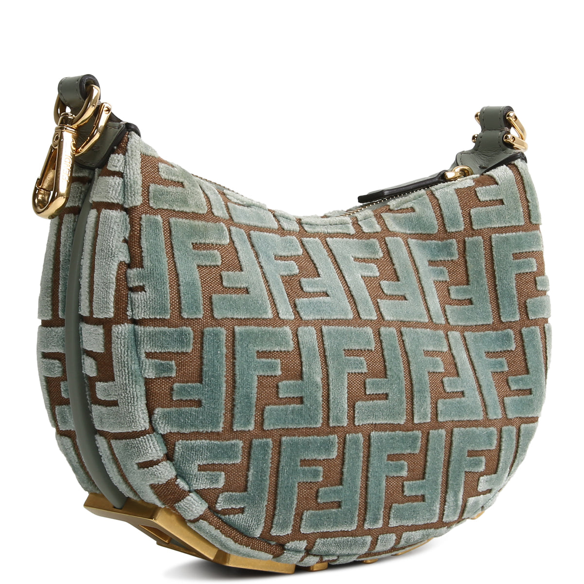 FENDI Fendigraphy Mini Shoulder Bag - Velvet Blue