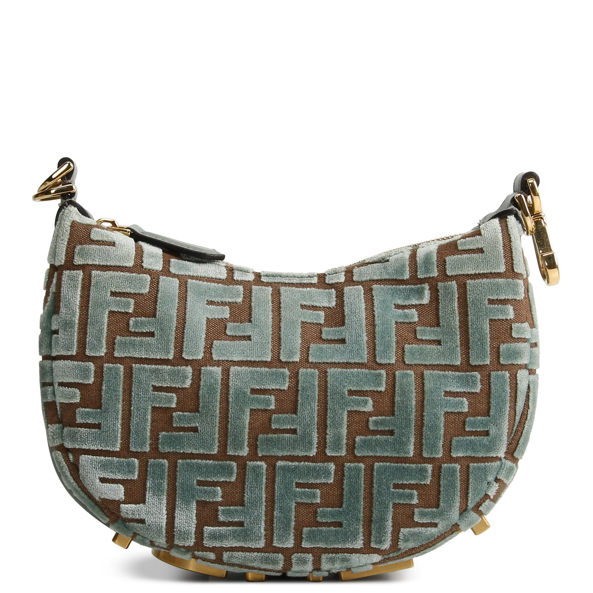 FENDI Fendigraphy Mini Shoulder Bag - Velvet Blue