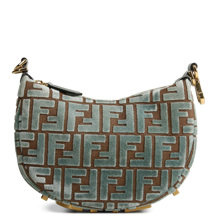 FENDI Fendigraphy Mini Shoulder Bag - Velvet Blue