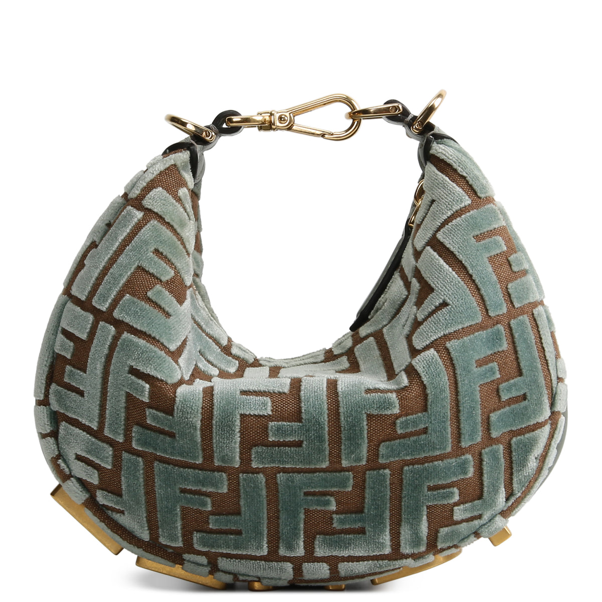 FENDI Fendigraphy Mini Shoulder Bag - Velvet Blue