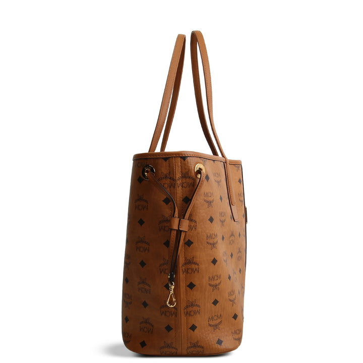MCM Reversible Liz Shopper Visetos Tote w/ Pouch