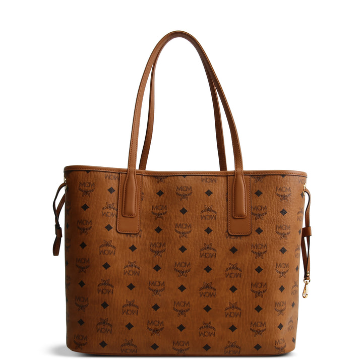 MCM Reversible Liz Shopper Visetos Tote w/ Pouch