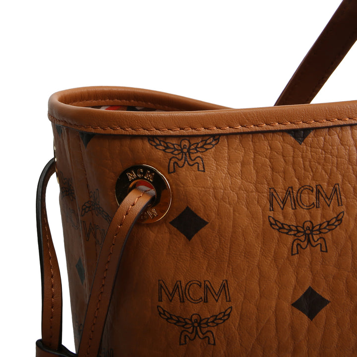 MCM Reversible Liz Shopper Visetos Tote w/ Pouch