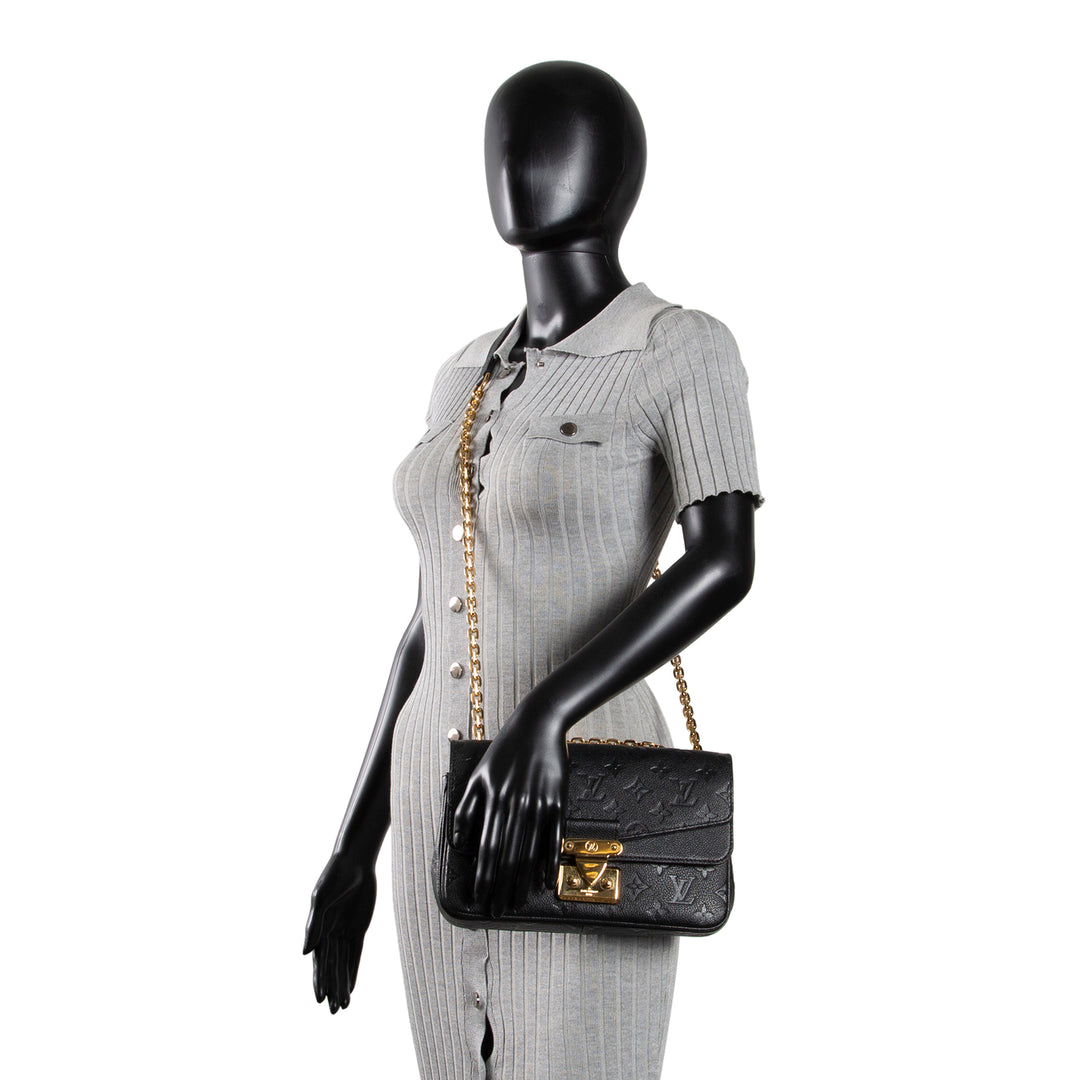 LOUIS VUITTON Monogram Empreinte Marceau Shoulder Bag - Black