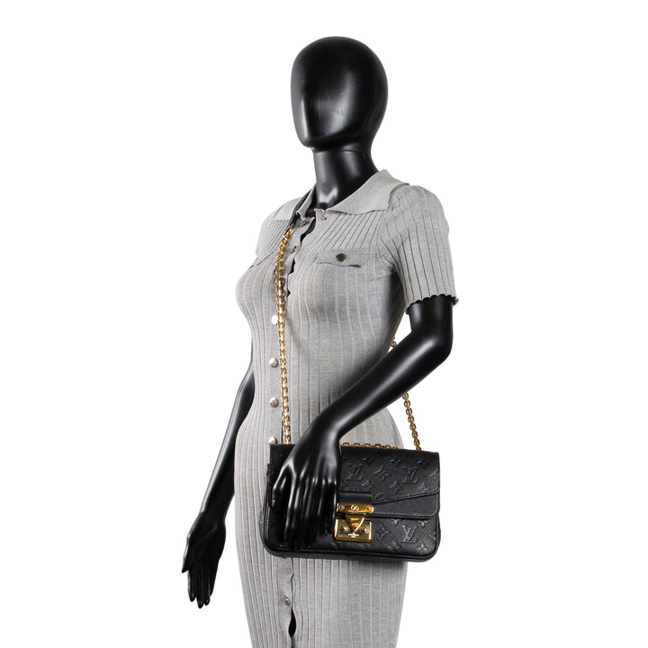 LOUIS VUITTON Monogram Empreinte Marceau Shoulder Bag - Black