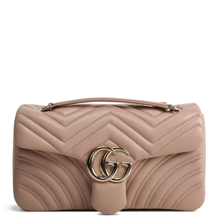 GUCCI GG Marmont Medium Shoulder Bag - Beige