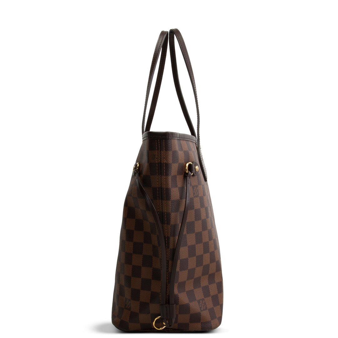 LOUIS VUITTON Damier Ebene Neverfull MM w/ Pouch