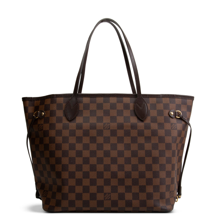 LOUIS VUITTON Damier Ebene Neverfull MM w/ Pouch