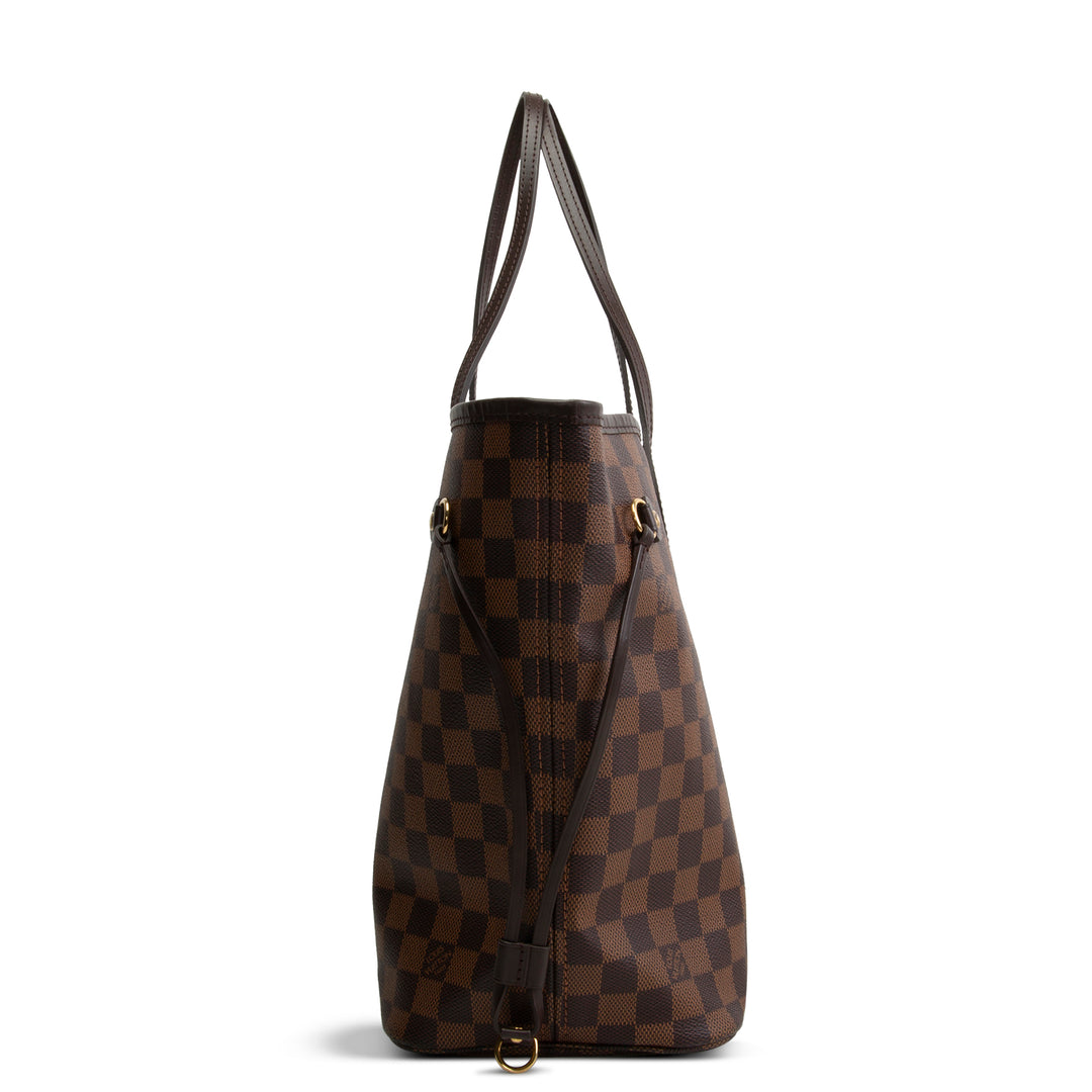 LOUIS VUITTON Damier Ebene Neverfull MM w/ Pouch