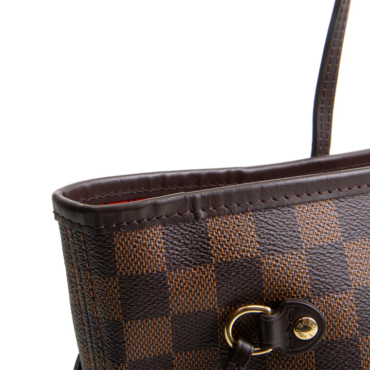 LOUIS VUITTON Damier Ebene Neverfull MM w/ Pouch