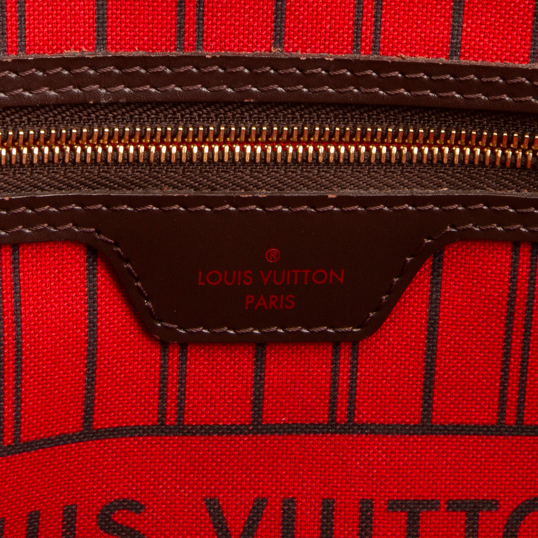 LOUIS VUITTON Damier Ebene Neverfull MM w/ Pouch