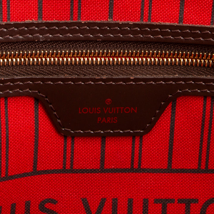 LOUIS VUITTON Damier Ebene Neverfull MM w/ Pouch