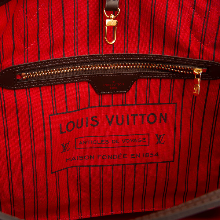 LOUIS VUITTON Damier Ebene Neverfull MM w/ Pouch