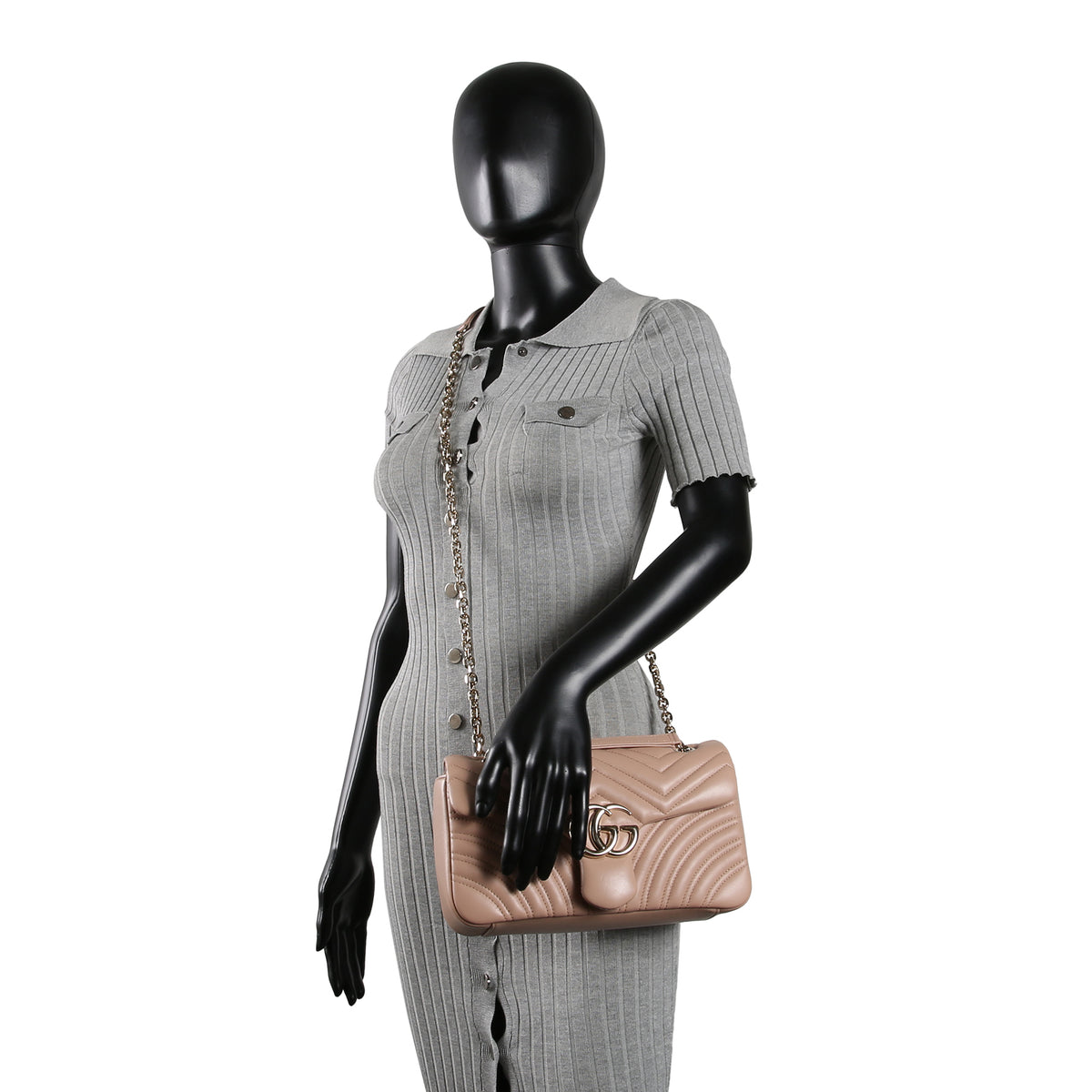 GUCCI GG Marmont Medium Shoulder Bag - Beige