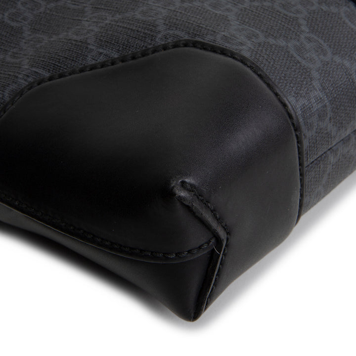 GUCCI GG Supreme Wristlet Pouch - Black