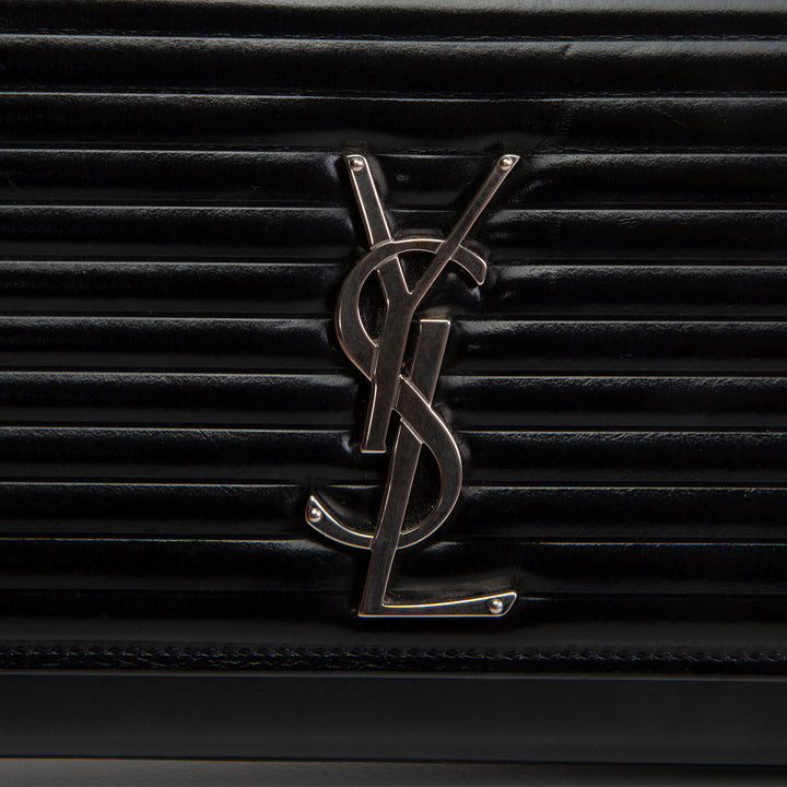 SAINT LAURENT Horizontal Quilted Monogram Clutch