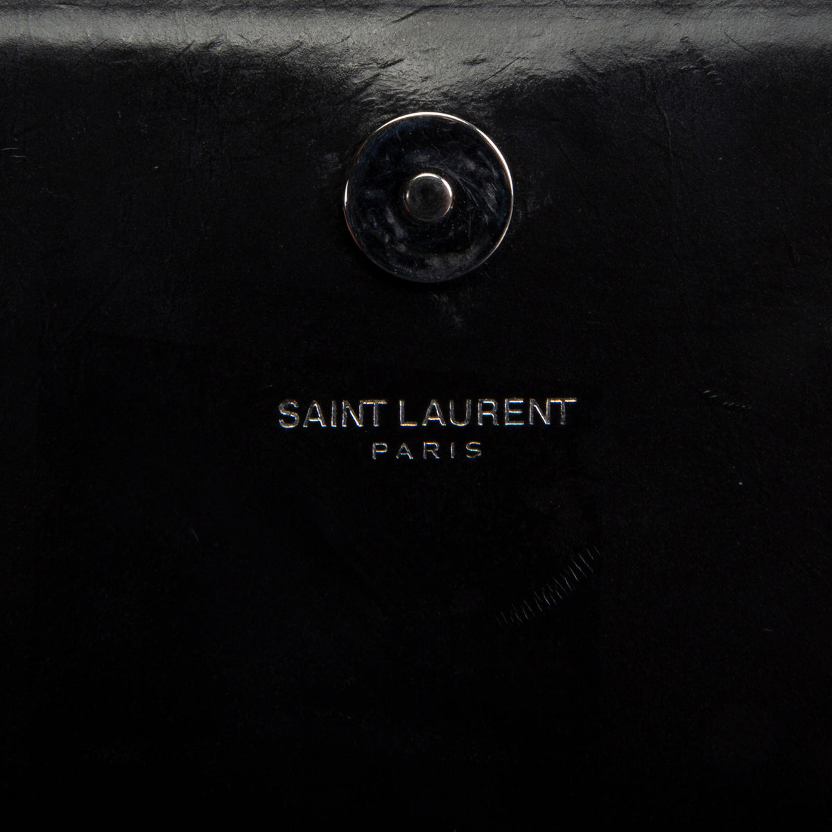 SAINT LAURENT Horizontal Quilted Monogram Clutch