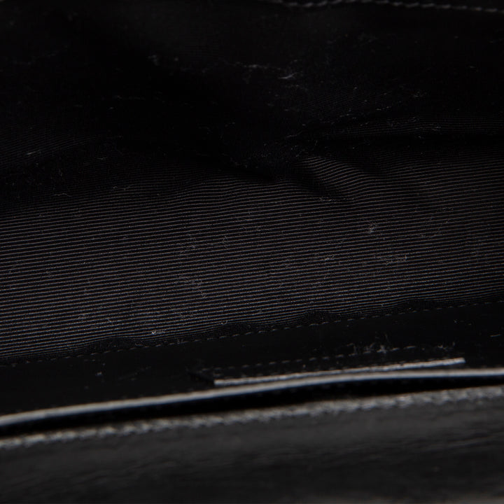SAINT LAURENT Horizontal Quilted Monogram Clutch