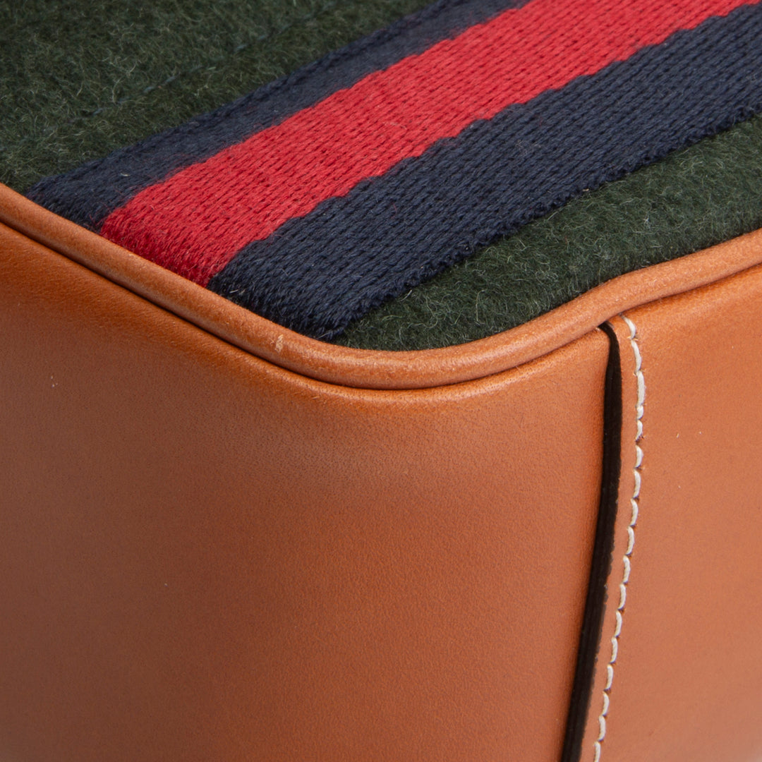 GUCCI Striped Wool Marmont Shoulder Bag