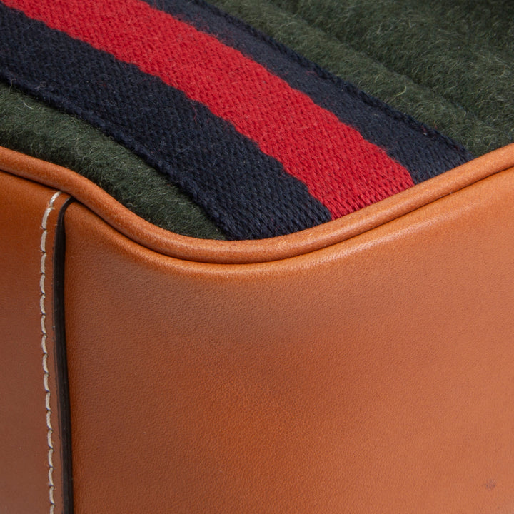 GUCCI Striped Wool Marmont Shoulder Bag