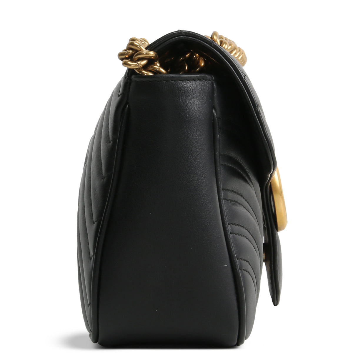 GUCCI Small GG Marmont Shoulder Bag - Black