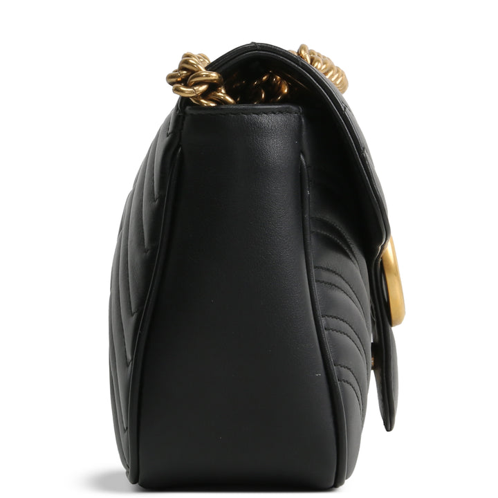 GUCCI Small GG Marmont Shoulder Bag - Black
