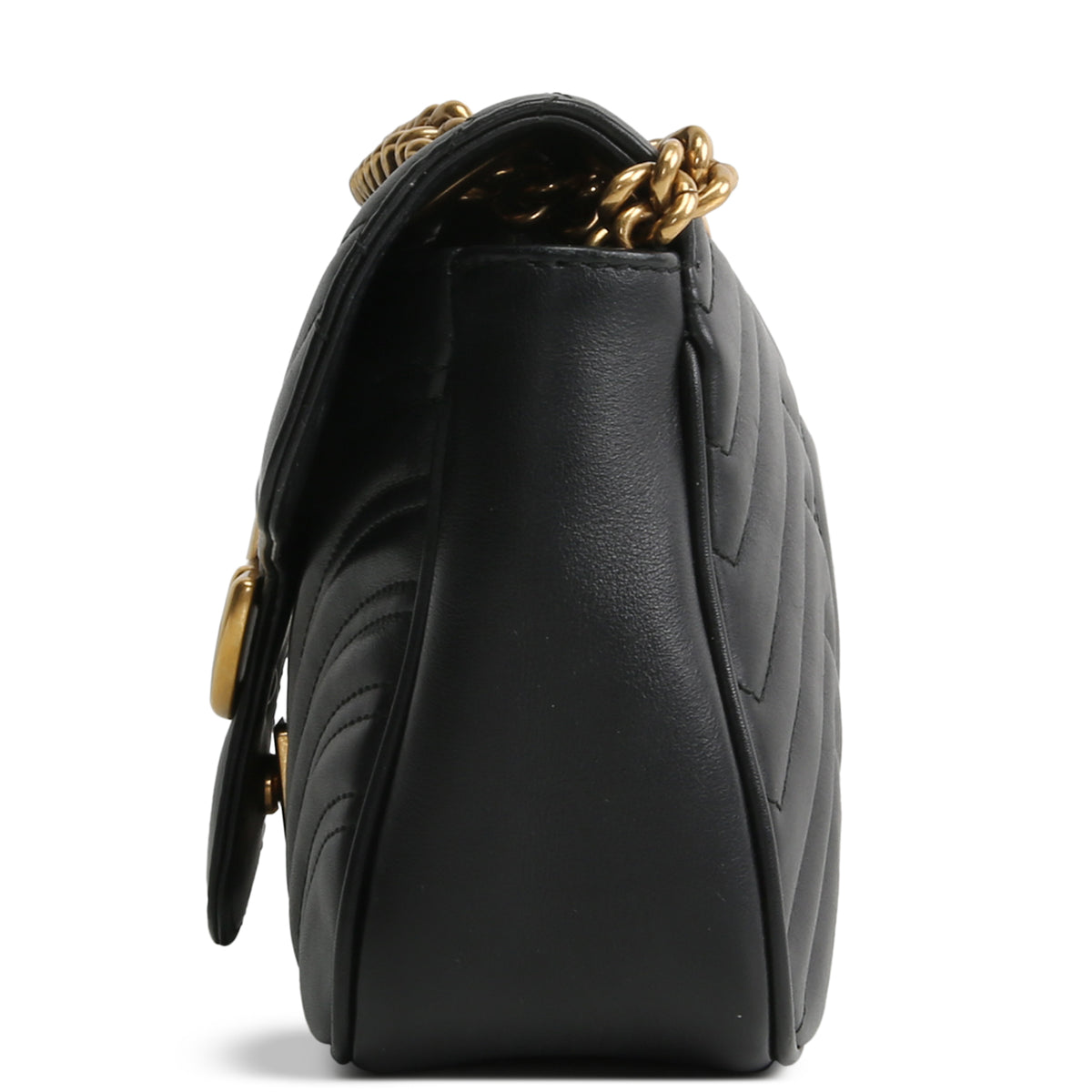 GUCCI Small GG Marmont Shoulder Bag - Black