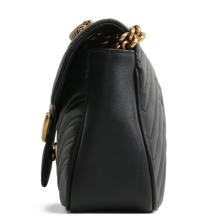 GUCCI Small GG Marmont Shoulder Bag - Black