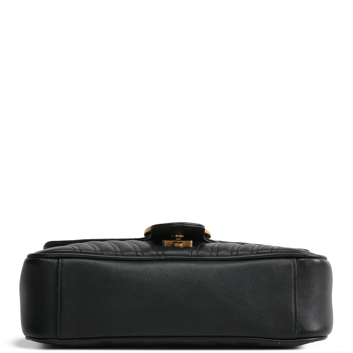 GUCCI Small GG Marmont Shoulder Bag - Black