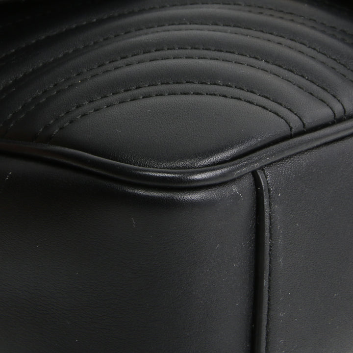 GUCCI Small GG Marmont Shoulder Bag - Black