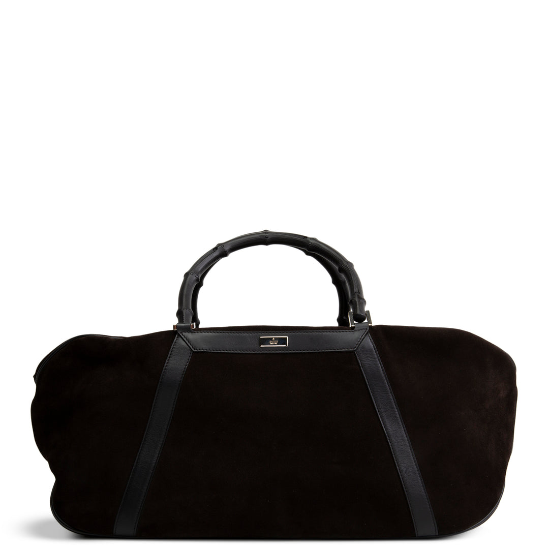 GUCCI Suede Bamboo Top Handle
