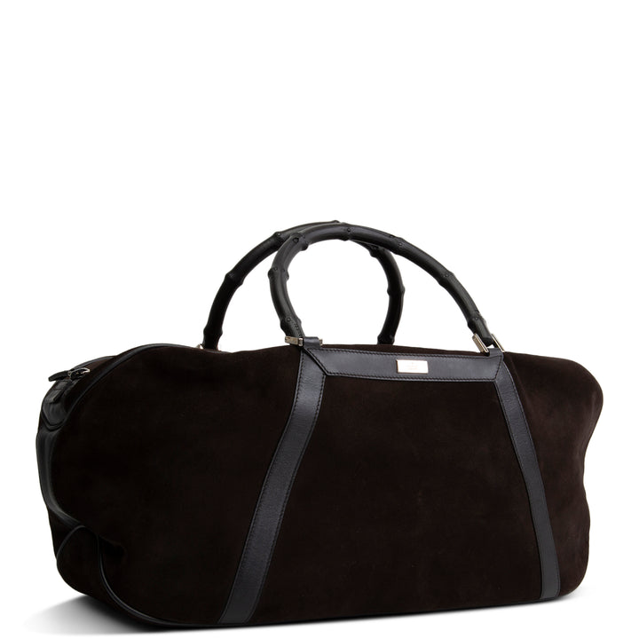 GUCCI Suede Bamboo Top Handle