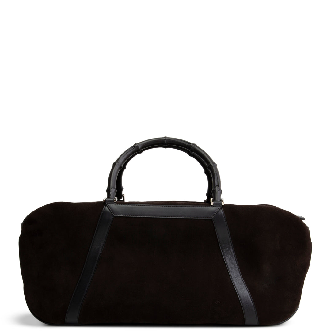 GUCCI Suede Bamboo Top Handle
