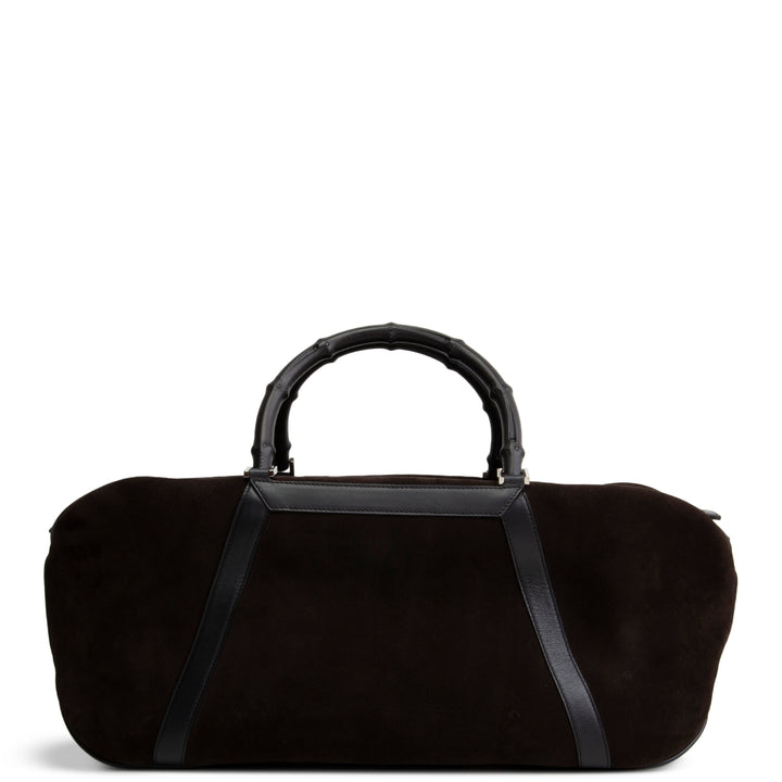 GUCCI Suede Bamboo Top Handle