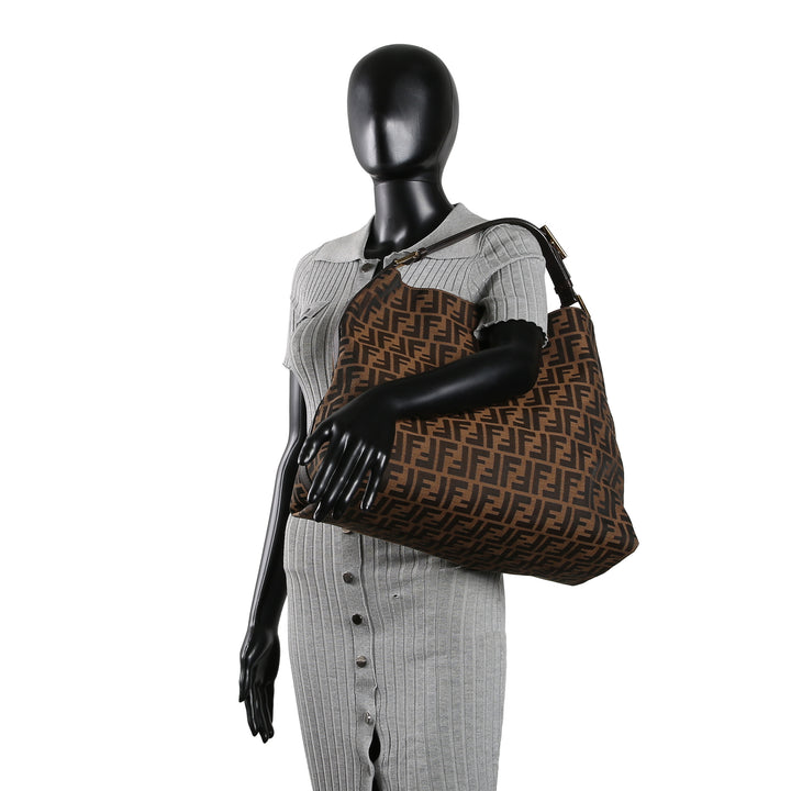 FENDI Zucca FF Hobo - Tobacco