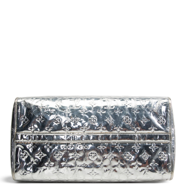 LOUIS VUITTON Speedy 35 - Miroir Patent - Silver OUTLET FINAL SALE