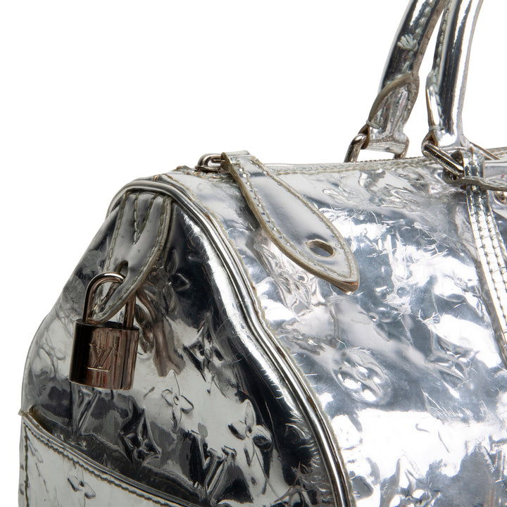 LOUIS VUITTON Speedy 35 - Miroir Patent - Silver OUTLET FINAL SALE