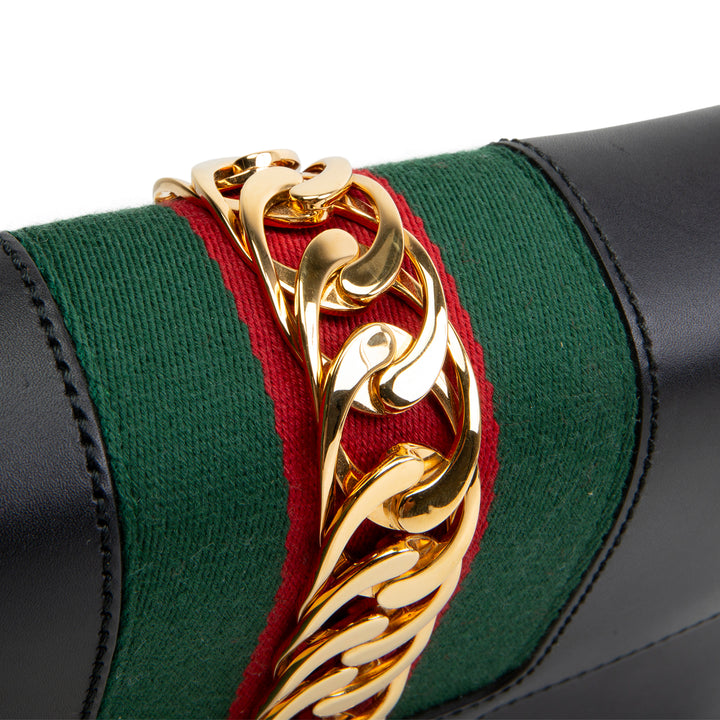 GUCCI Small Sylvie Shoulder Bag - Black