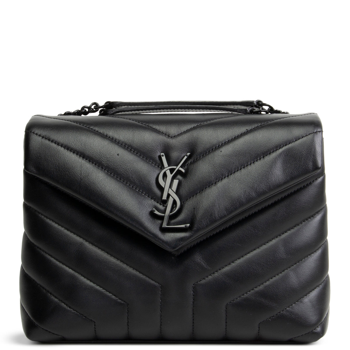 SAINT LAURENT Small Loulou Shoulder Bag  - Black