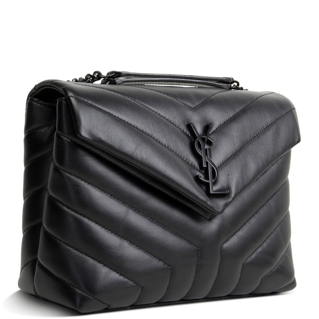 SAINT LAURENT Small Loulou Shoulder Bag  - Black