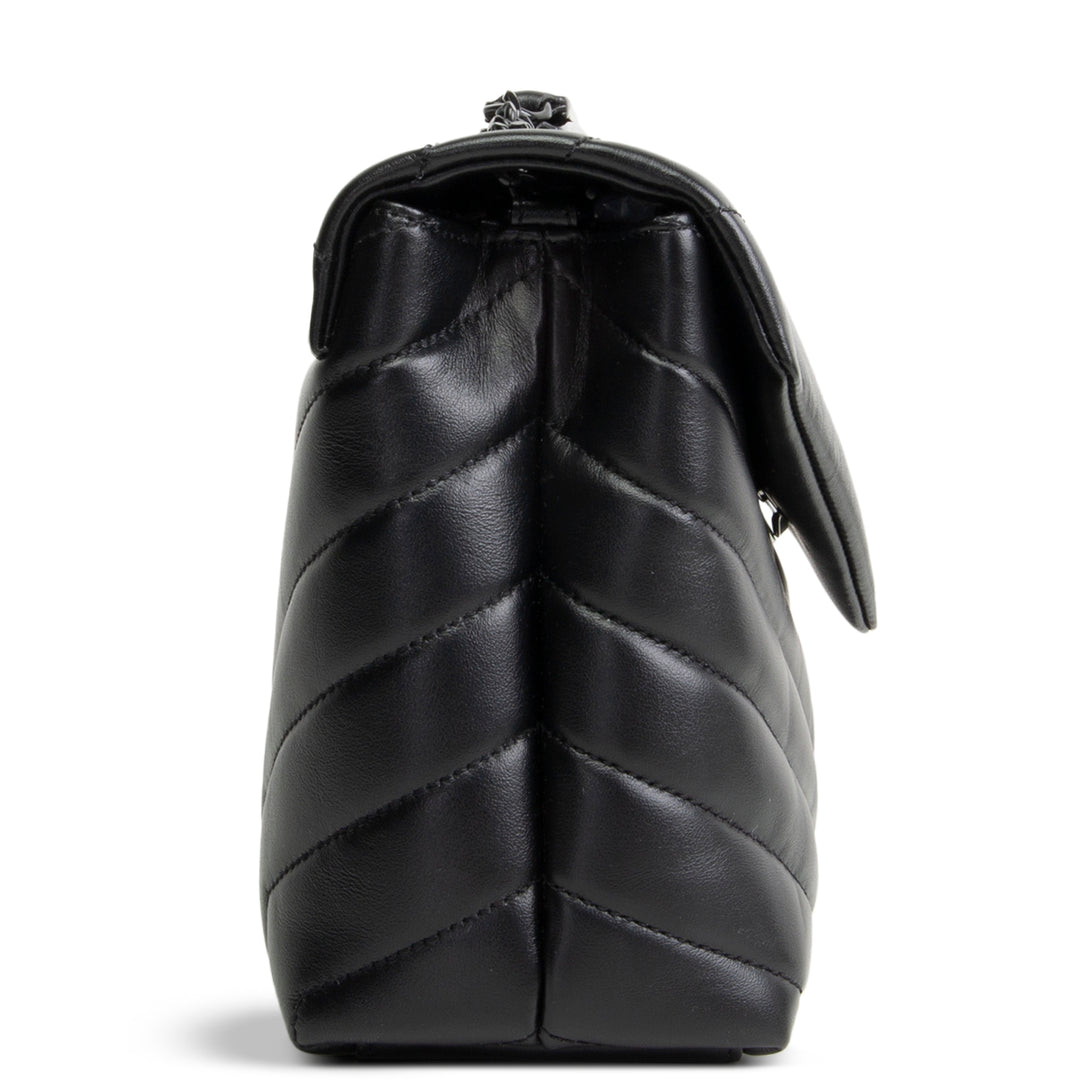 SAINT LAURENT Small Loulou Shoulder Bag  - Black