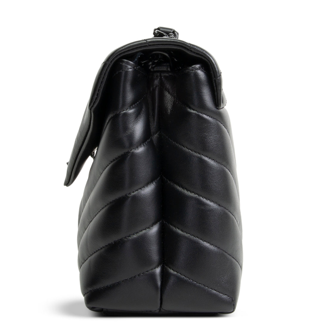 SAINT LAURENT Small Loulou Shoulder Bag  - Black