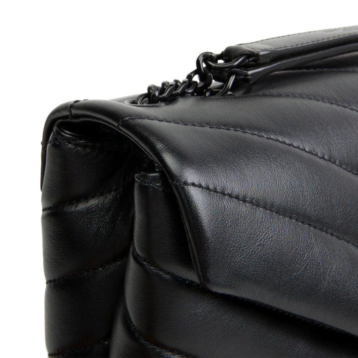 SAINT LAURENT Small Loulou Shoulder Bag  - Black