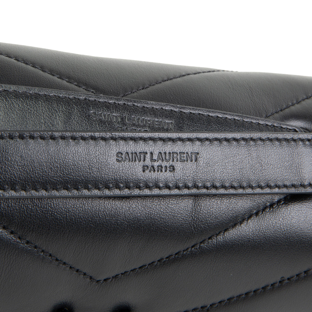 SAINT LAURENT Small Loulou Shoulder Bag  - Black