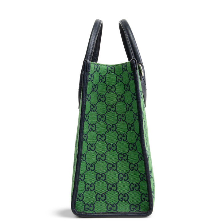 GUCCI GG Canvas Interlocking G Tote - Green