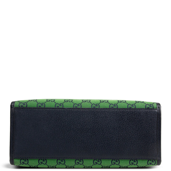 GUCCI GG Canvas Interlocking G Tote - Green