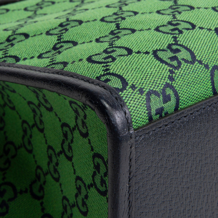 GUCCI GG Canvas Interlocking G Tote - Green
