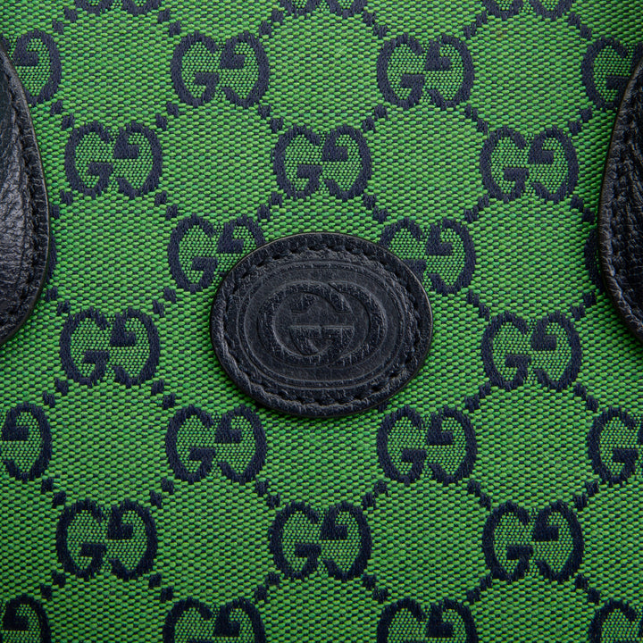 GUCCI GG Canvas Interlocking G Tote - Green